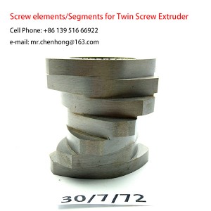 Plastic Polymer Twin-Screw Extruder Shearing Screw elements Segment