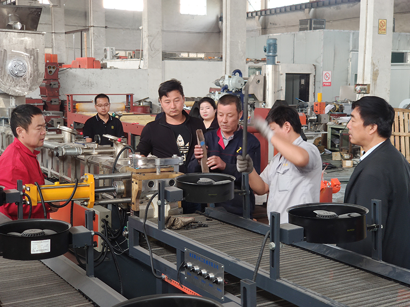The Clients were Satisfied by our PLA air cooling belt convoying granules making machine line.