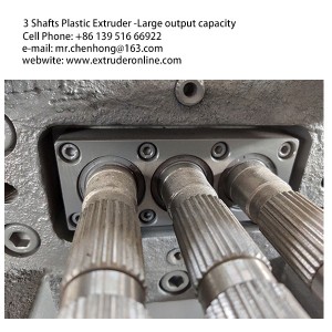 Three Shaft Multi Screws Polymer Extruder Large output capacity