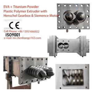 EVA TITANIUM Powder Machine Twin Screw Plastic Extruder large output capacity
