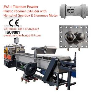 EVA Granulating Machine Twin Screw Plastic Extruder SHJ95 large output capacity