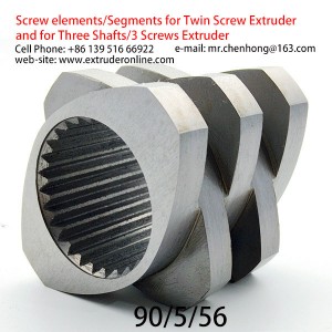 Convoying series Twin Screw Plastic Polymer Extruder Screw elements Segment