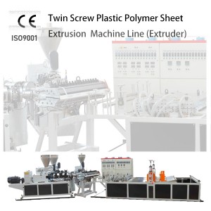 Twin Screw Plastic Polymer Sheet Extruder for plastic sheets and panel making machine
