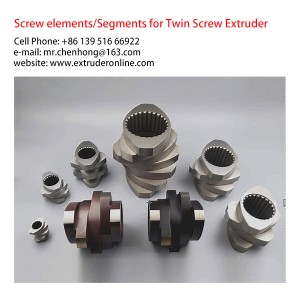 Twin Screw elements Segment used Twin Screw Plastic Polymer Extruder