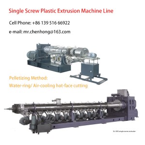 Two Stage Plastic Polymer Extruder Single Screw  Plastic Extrusion machine