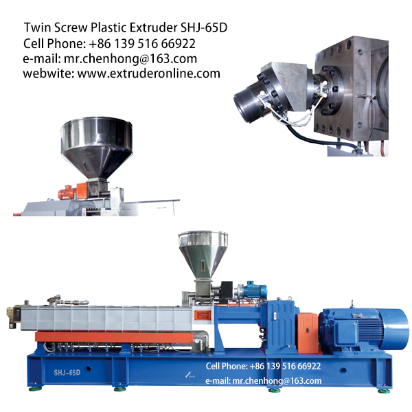 Twin screw plastic extruder-large output-capacity-PE-PP-PVC-ABS-PLA