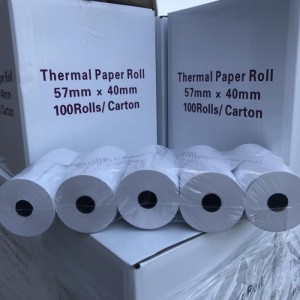 Factory supplied High Quality 100% Virgin Wood Pulp 80X80 Thermal Printer Paper Rolls Thermal Paper