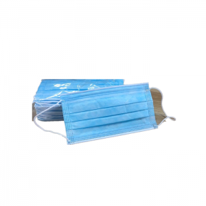 Reliable Supplier Adult mask nonwoven light blue disposable dental face mask 3ply medical facemask with earloop