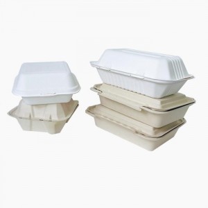 Oil Proofing Sanitary Variety Sizes Non PFAS Tableware Clamshell