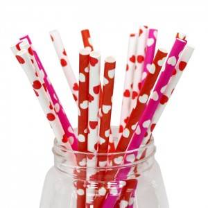 Biodegradable Eco-friendly colorful drinking paper straws