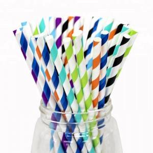 Biodegradable Eco-friendly colorful drinking paper straws