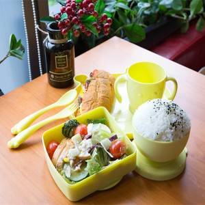 Cheapest Factory Children Tableware Dinnerware Setbamboo Fiber Bento Lunch Box