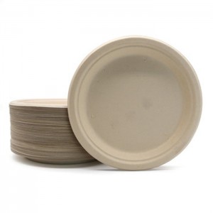 Good Greaseproof High Quality Non PFAS Tableware Plate From 100% Sugarcane