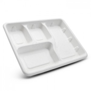 Environmental Protection Paper Food Container Biodegradable Tableware Tray For Parties