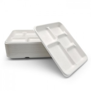 Eco Friendly Professional Manufacture Paper Food Container Biodegradable Tableware Tray