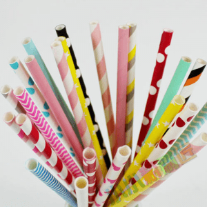 Individual Packed Colorful Beautiful Printed Paper Straws Custom