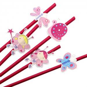 Colorful Lovely Animals Paper Straws Custom For Party Drinking