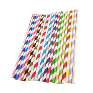 2019 wholesale price China Custom Printed Colors Polka DOT Striped Paper Straw