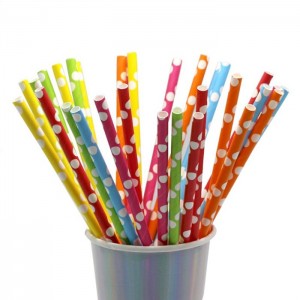 Popular Colorful Food Grade Paper Paper Straw For Drink