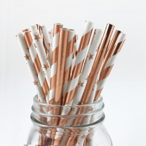Free From Any Odor Printed With Soy-based Ink Bright Colors Paper Straw