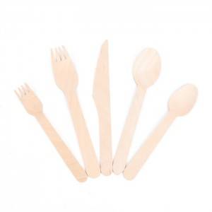 Biodegradable Products Dinner Cutlery Set Chinese Factory Wooden Tableware