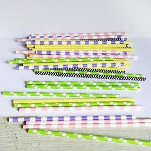 Portable Eco-friendly Design Colorful Paper Straws