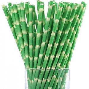 Biodegradable Verged Customized Bambow Drinking Paper Straws
