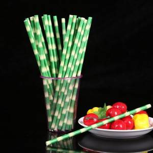 ODM Supplier Biodegradable Straw Large Bamboo Drinking Paper Natural Straws With 10mm Diameter