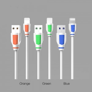5 Years Factory Double Color USB cable with PVC Case for Apple 