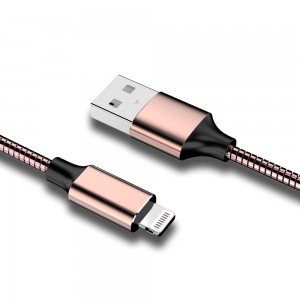 Stainless Spring Metal Fast Charging Type C Cable 