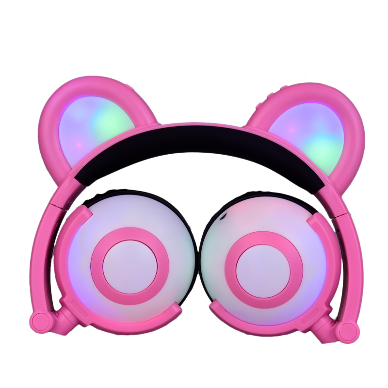 bear ears headphone TF card-pink (1)