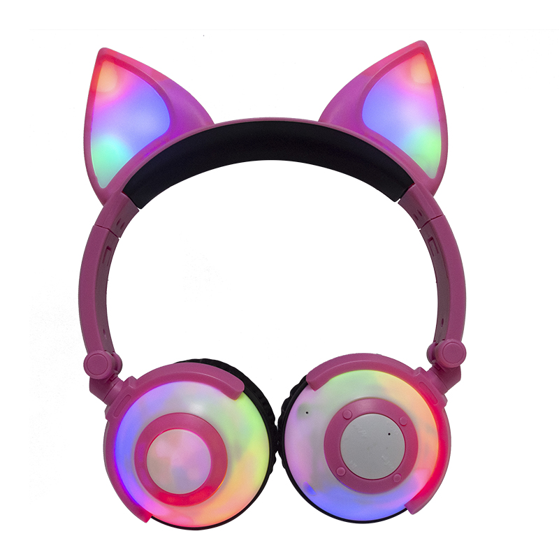 Fox ears bluetooth headset-pink (7)