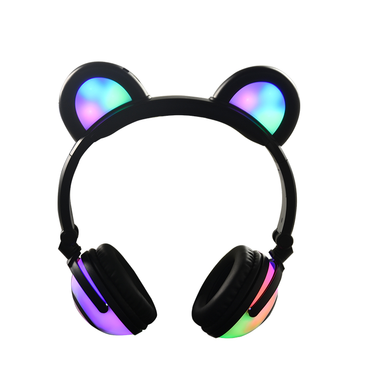 Personlized Products Bluetooth Earphones - Kids Headphones for Girls Boys Bear Ear Headphones with USB Chargeable  – Fashione
