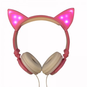 Factory Children led light Headband Glowing Cat Ear Headphones Funny Wireless Headset