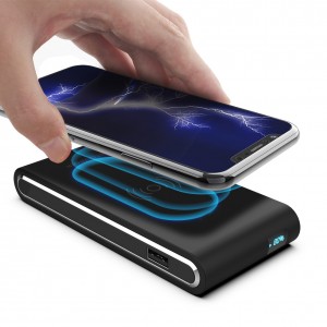 2019 New Fast Charging Wireless Power Bank 10000mAh, Portable Polymer Battery Power Bank