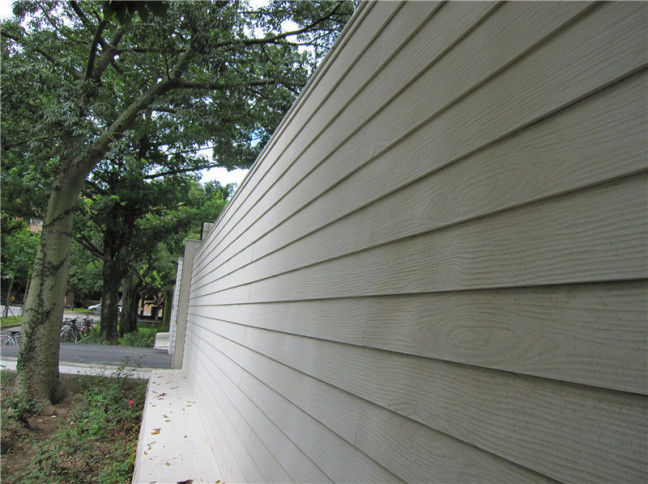 Wood Look Fiber Cement Panel Siding Modern Building Material For Wall Decoration
