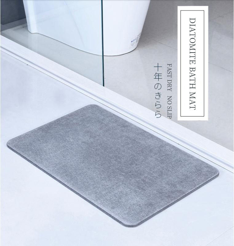 High quality super absorbant diatomaceous earth mat eco-friendly non slip diatomite bath mat