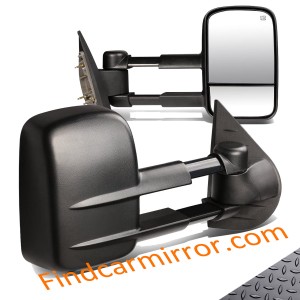 Towing Mirror untuk TOYOTA LANDCRUISER 70Series 75-79 BLK WWIRING Black