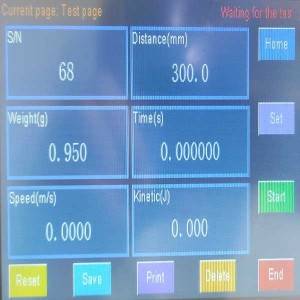 Kinetic Energy Tester Sensor Distance Select 100-500mm