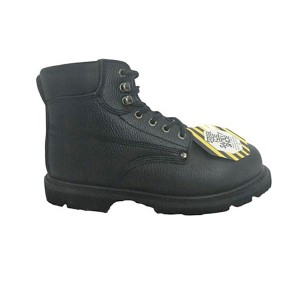 6″ Men’s Black Buffalo Embossed Full Grain Leather Safety Work Boots