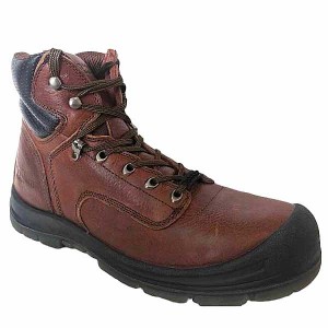 6″  Men’s Dark Brown Oill Tumbled Full Grain Leather Direct Attached Safety Work Boots