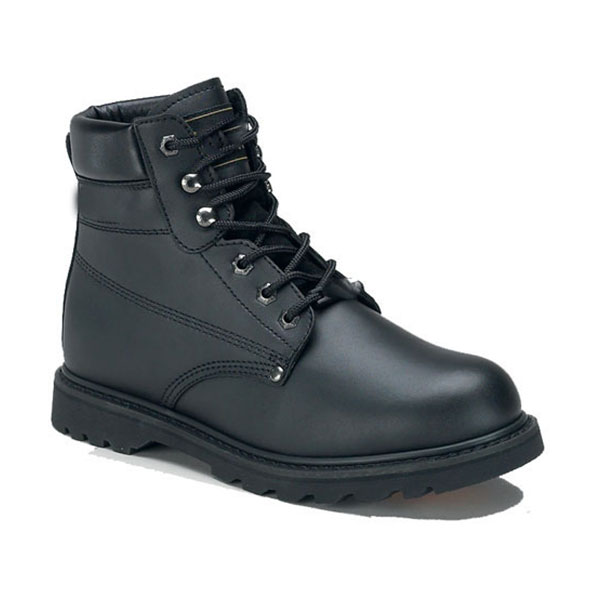 6″ Men’s Black Action Leather Safety Work Boots Featured Image