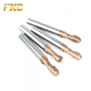 HRC55 2 Flutes Carbide Ball Nose End Mill Diamond Cutting Tools
