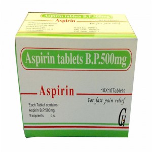 Analgesic aspirin tablaidean 500mg