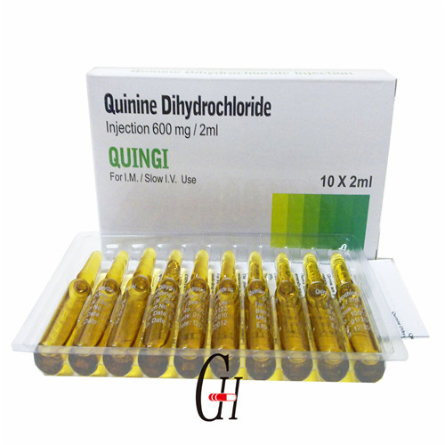 Quinine dihydrochloride injection
