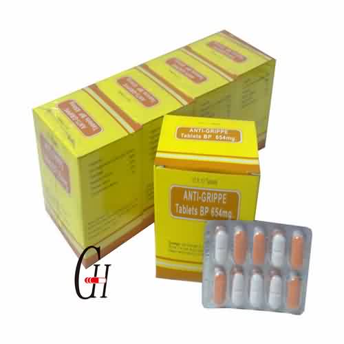 Anti-Grippe Tablets BP 654mg