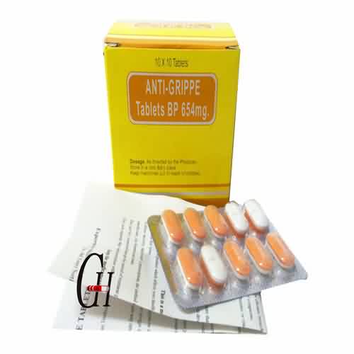 Anti-Grippe Tablets BP 654mg