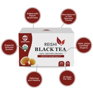 Customize Organo Gold Organic Black Tea with Ganoderma lucidum