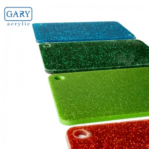 High Glossy Polished Perspex Portable Glitter Acrylic Sheet Custom Acrylic Charm Glitter Colored PMMA Panel for decoration