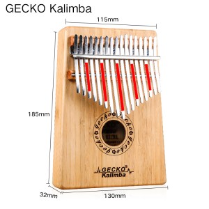 Africa Kalimba Thumb Piano 17 klávesnic / Bamboo And Metal Kalimba Novinka